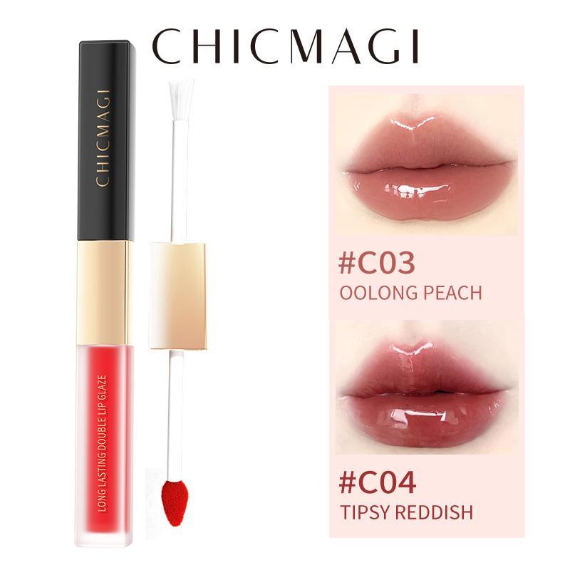 COD Son lì CHICMAGI hai đầu không dính cốc lâu trôi và không phai màu 2.2ml+2.2ml Son Môi Trang Điểm Nữ Cosmetic Mỹ Phẩm Women