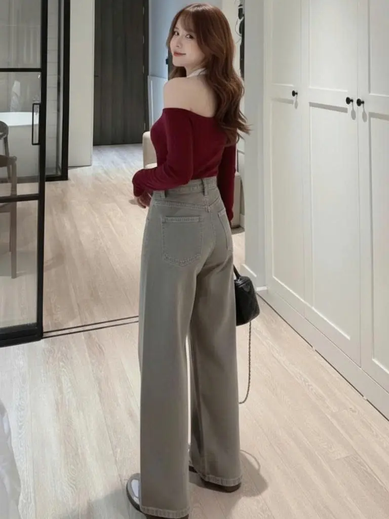 [ Xả Kho ]-HL02 Áo Thun Nữ Hàn Quốc Ôm Dáng Trễ Vai Phối Yếm Thời Trang | BigBuy360 - bigbuy360.vn