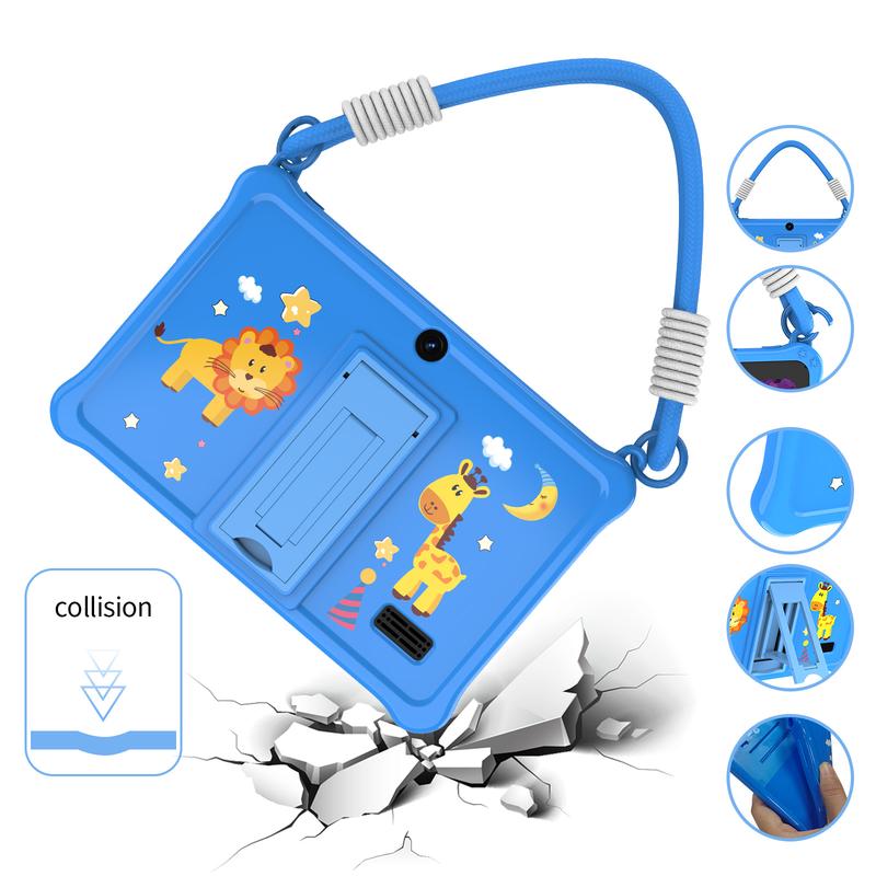 K7 7 Inch Android 13 Tablet, 2G RAM 32G ROM Tablet with Silicone Case for Home & School, Fashionable 2