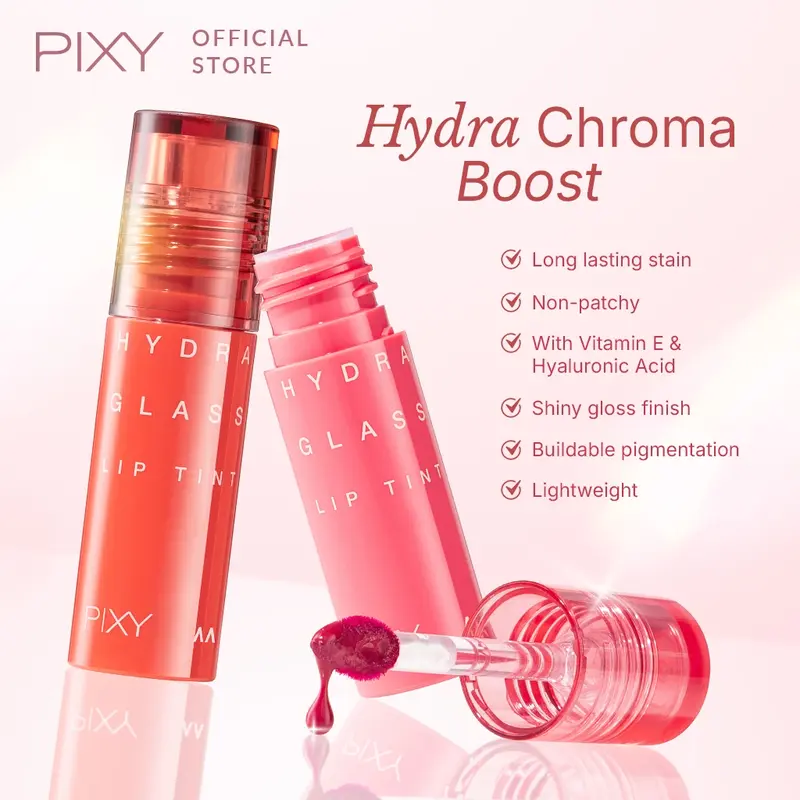 ENVIO - Pixy Hydra Glass Lip Tint 2.5ml - Liptint Glossy Hydrating By Pixy 1