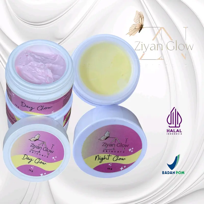 Night cream + Day ceam glow normal ziyan glow skincare 3