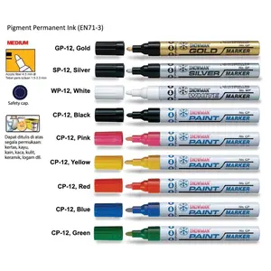 Spidol Snowman Original Permanent Paint Marker - 100% Produk Asli, Quick Dry Stationery