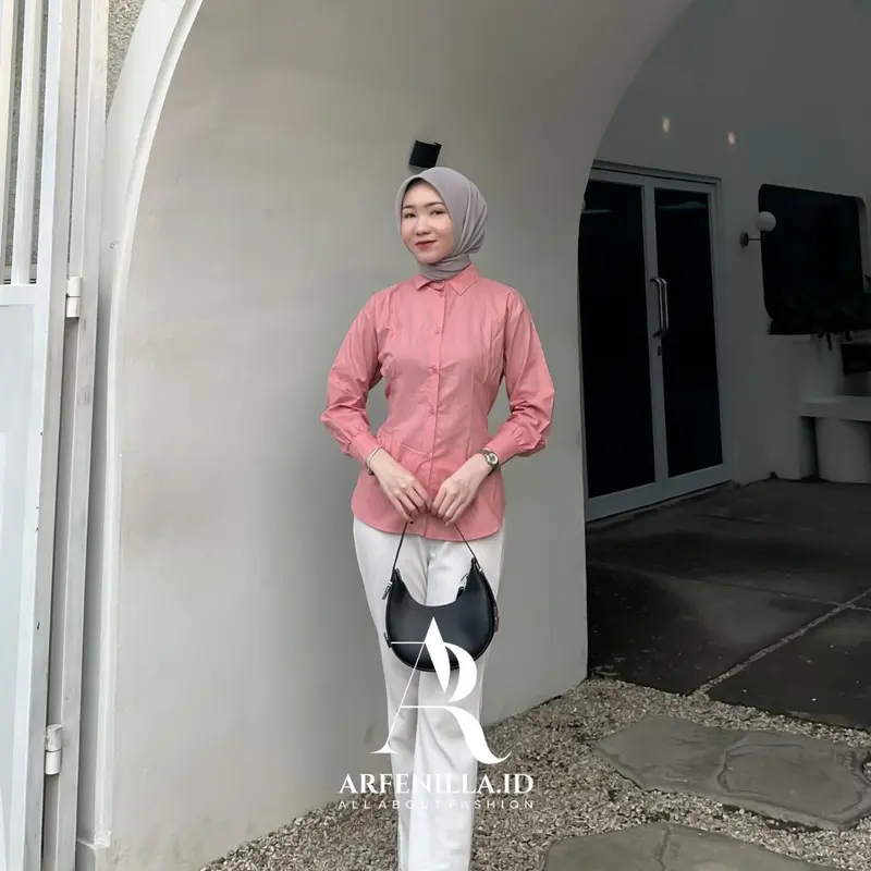 Difa Top Long Slevee Atasan Wanita Katun Poplin 7
