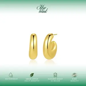 Her Blink - Anting Mamari | Anting Titanium Anti Karat Tahan Lama Waterproof Aman Untuk Kulit Sensitif Garansi 12 Bulan