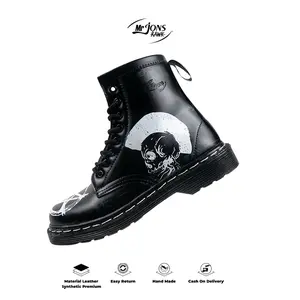 Mr.Jonsrawk Original Sepatu Boots Pria Casual 8 Hole Sepatu High Boots Pria Wanita