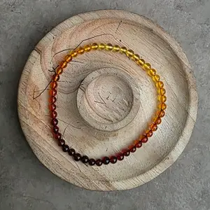 Gelang Baltic Honey + Cognac Amber 4 mm Natural Top Grade
