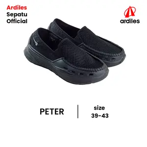 Sepatu Pria Slip On Pria Ardiles PETER Warna Biru 39 sampai 43 Flat Shoes Hitam