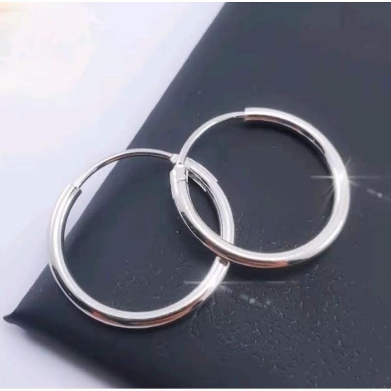 PH48 Anting Gipsy Bulat Polos Anting Fashion Wanita 3