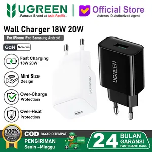 UGREEN Kepala Charger Mfi For iPhone X 11 12 13 14 15 Fast Charging 18w 20w 30w