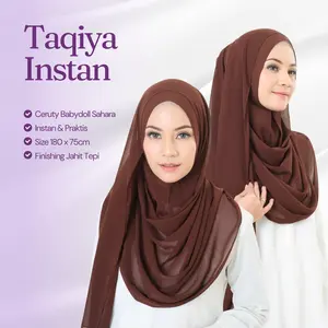 Milyarda Hijab Instan Taqiya Simple Daily Kerudung Panjang Cantik Syari Muslim Hijab Wanita Langsung Slup