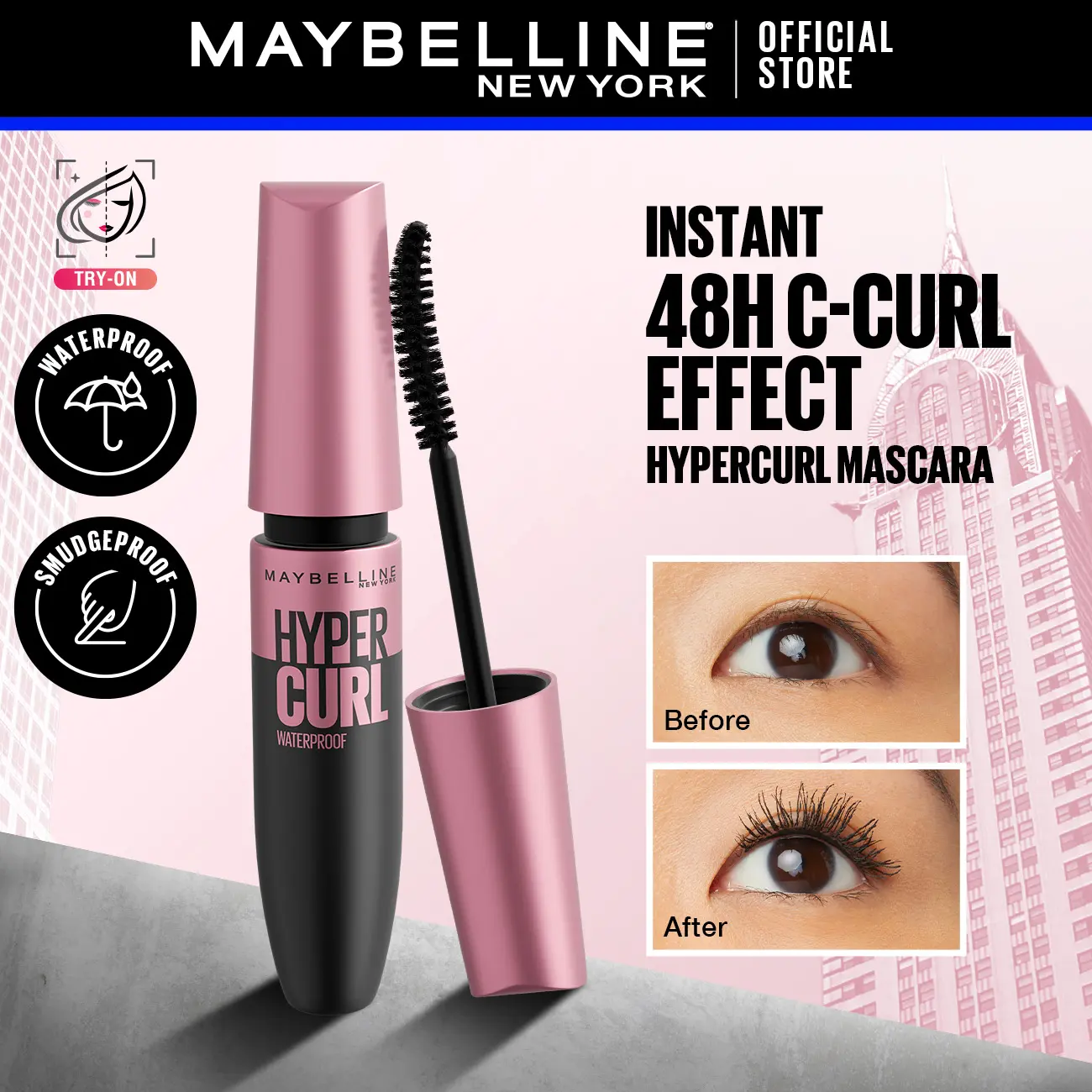 Maybelline Volume Express Hypercurl Mascara (Waterproof)