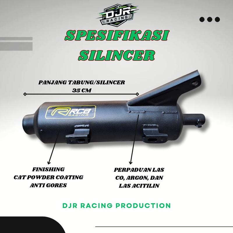 Knalpot Semi Standar RCB suara bass adem untuk Motor Beat, Mio, Scoopy, Vario, Genio, Spacy, Mio Fino, Mio Soul, Mio GT, X-Ride, Mio J, Mio 125 (All Matic) 1