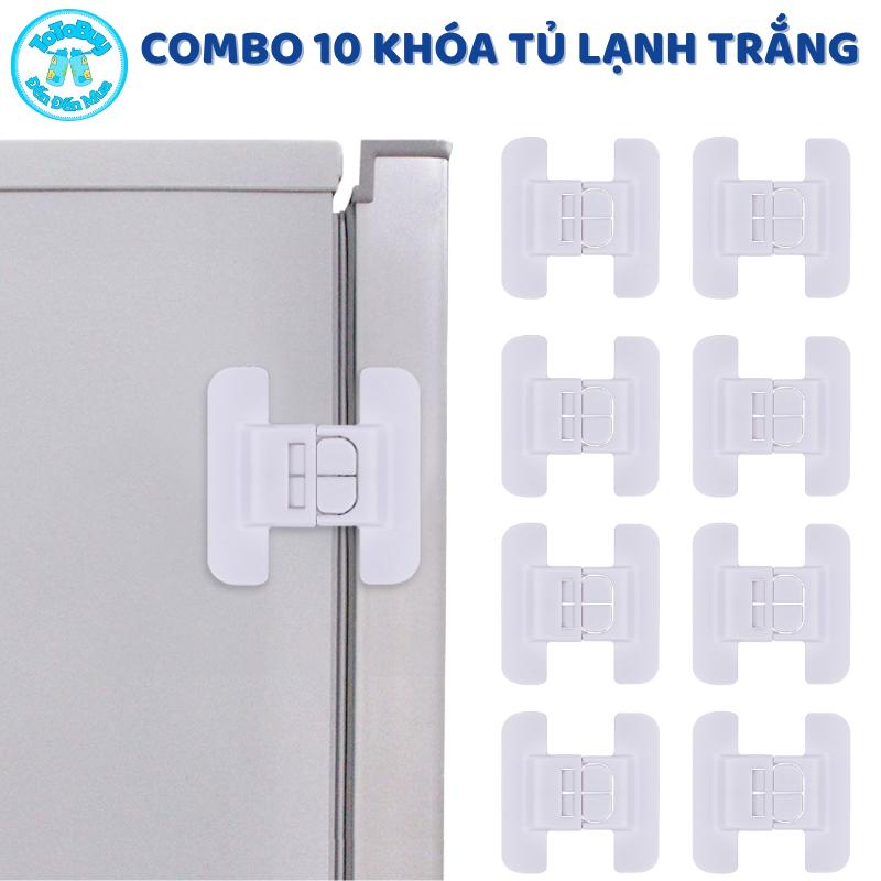  Combo 10 Chốt Gài Khóa Tủ Lạnh An Toàn Cho Bé Chốt Khóa Tủ Lạnh Chốt Chặn Cửa An Toàn Cài Ngăn Kéo Tủ 