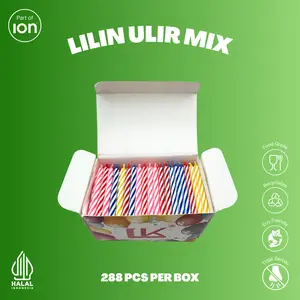Lilin Ulir Ulang Tahun Kecil 288 spiral mix warna LK - ECER