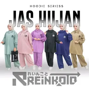 TERBARU JAS HUJAN HOODIEE PRIA WANITA BAHAN PVC KUAT TEBAL ELASTIS