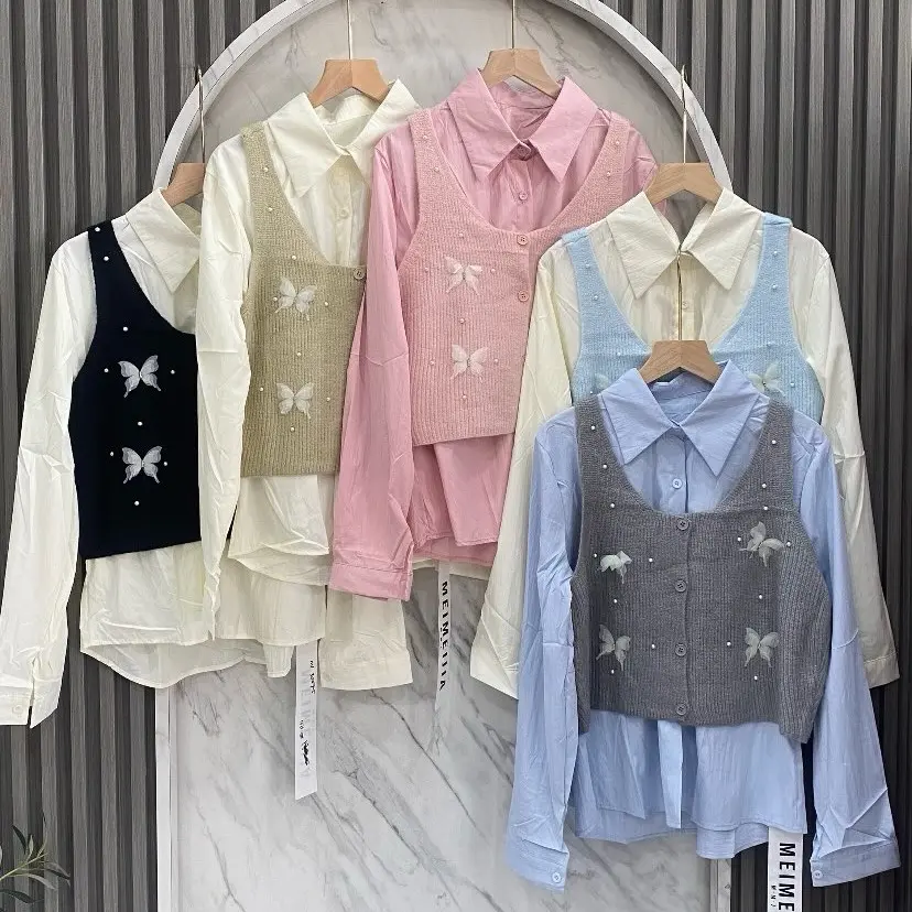 A36 kemeja katun import mix vest rajut