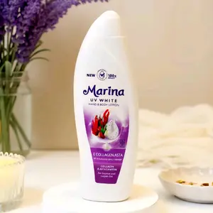 Marina UV White Hand & Body Lotion E Collagen Asta Jumbo 460ml Ungu Mencerahkan Badan Mengencangkan Kulit Melembabkan Tubuh handbody Krim perawatan hb