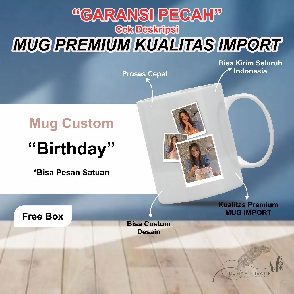 Mug Custom Ulang Tahun Gift Keramik Murah