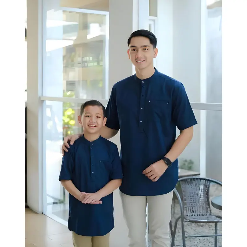 BAJU KOKO COUPLE AYAH DAN ANAK BAJU MUSLIM KOKO POLOS MASA KINI 3