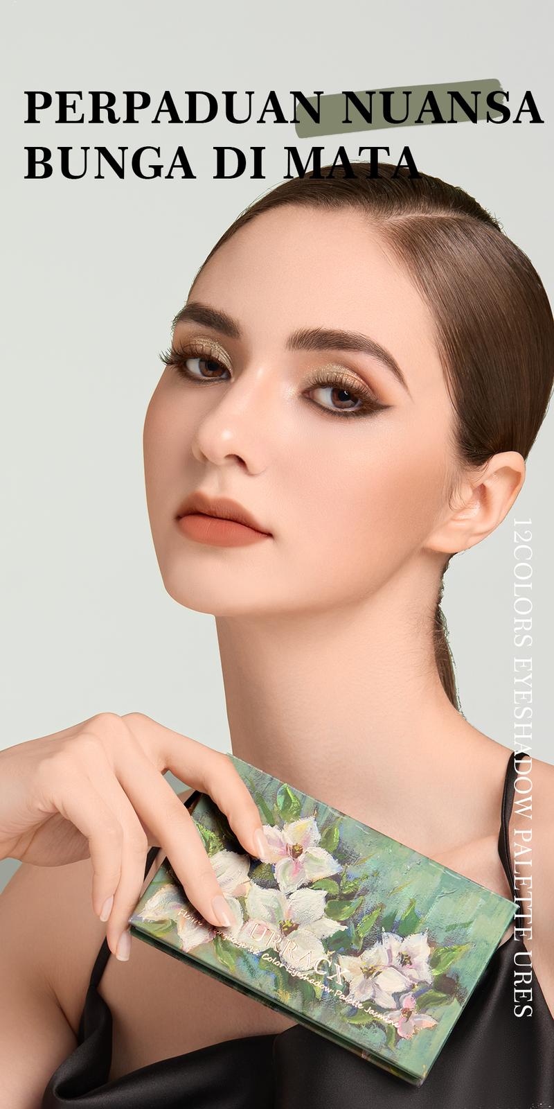 Product Introduction of urracx Eyeshadow Palette Flower Language 12 Colors FacePalette Elegant Kosmetik(13.5g) 36