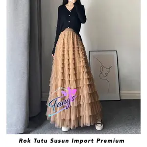 ￼FW R679 Rok Tutu Susun Panjang Import Premium | Rok Tutu Umpak Import Premium