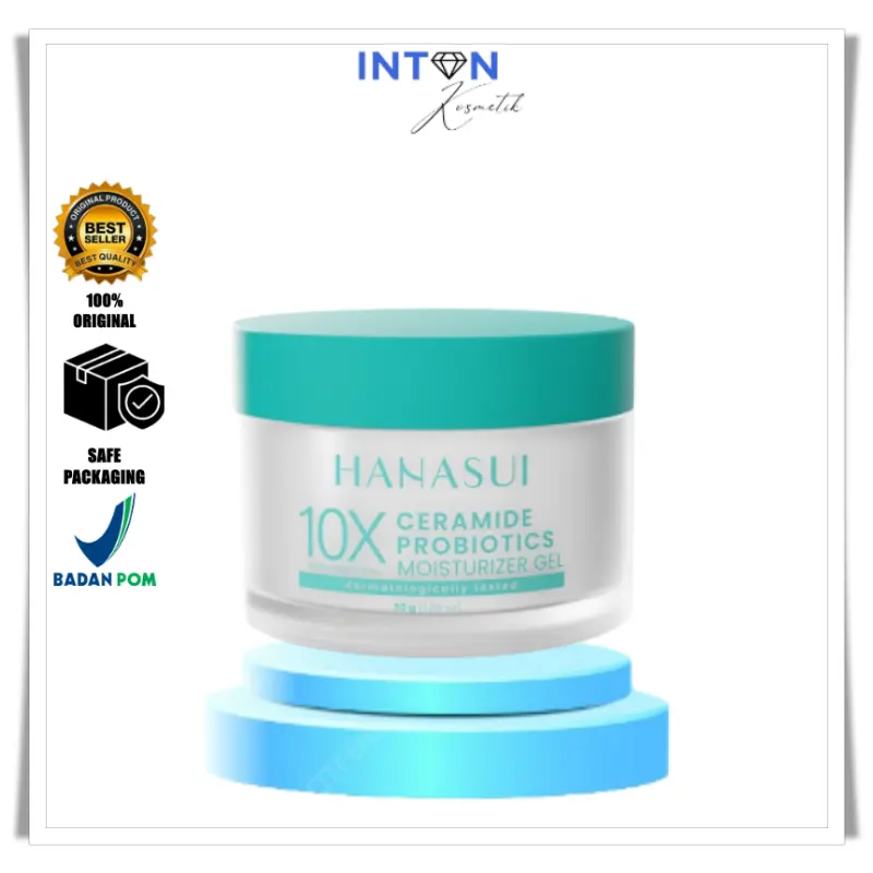 HANASUI 10X CERAMIDE PROBIOTICS MOISTURIZER GEL 30 g | Pelembab Ringan Lembap Perbaiki Skin Barrier dan Mencerahkan