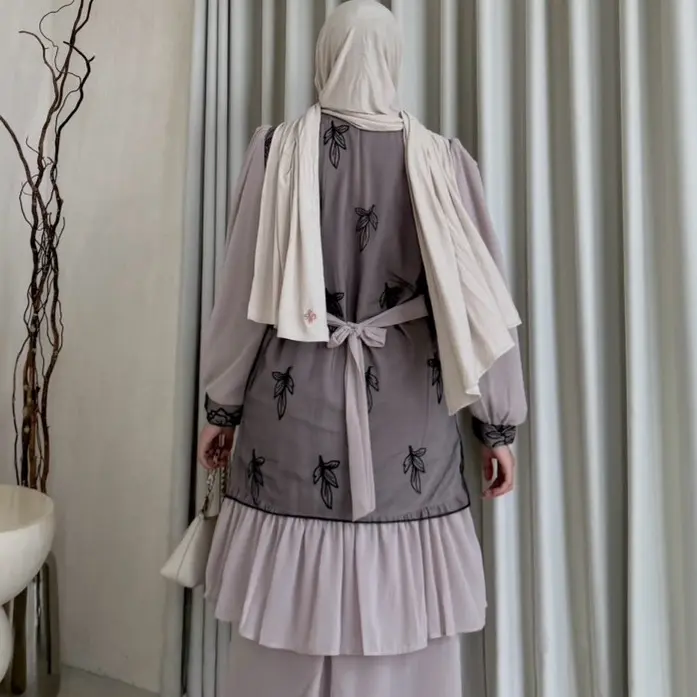 Stuffcisy Safwa Ready (MOTIF 3) Oneset Ceruti Puring Kondangan Lamaran Wisuda Daily Panjang Setelan Rok Terbaru Kondangan Rempel Formal Muslim Kancing Wanita Nyaman Ceruty 4