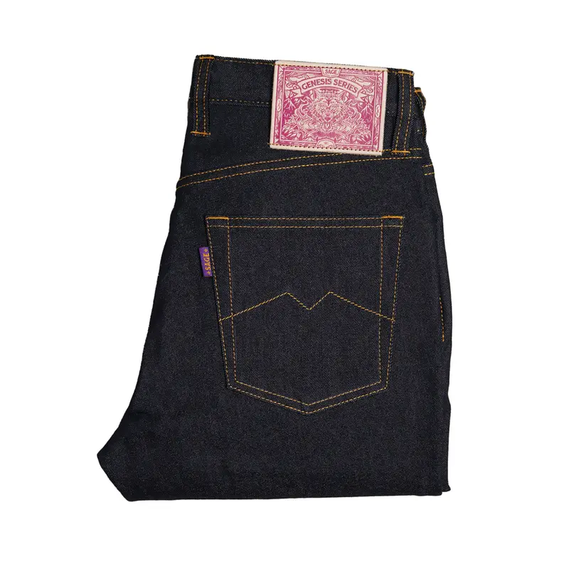 Sage Genesis Series : 14oz Deep Indigo Stretch Ultimate Quality Projectile Loomed Denim 1