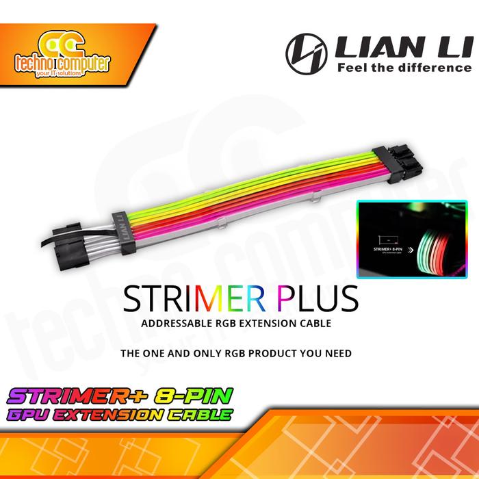 Gambar LIAN LI STRIMER PLUS ARGB 8-PIN GPU/VGA PSU EXTENSION CABLE dari Techno Computer Bali Kota Denpasar Tokopedia