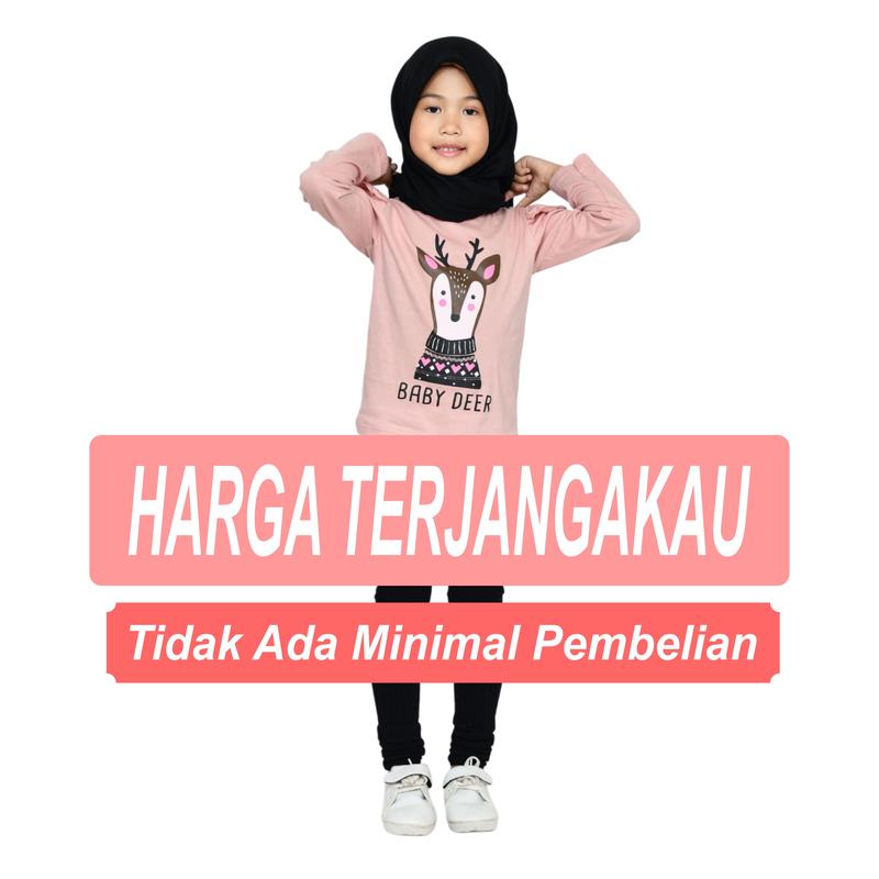 Baju Kaos Anak Perempuan Lengan Panjang Ruffle Imut Model Atletis - Fashion 4
