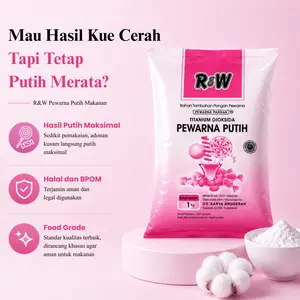 R&W Rajawali Pewarna Putih Makanan Titanium Dioksida 1 Kg Food Grade BPOM Halal Untuk Baking Donat Roti Bakpau