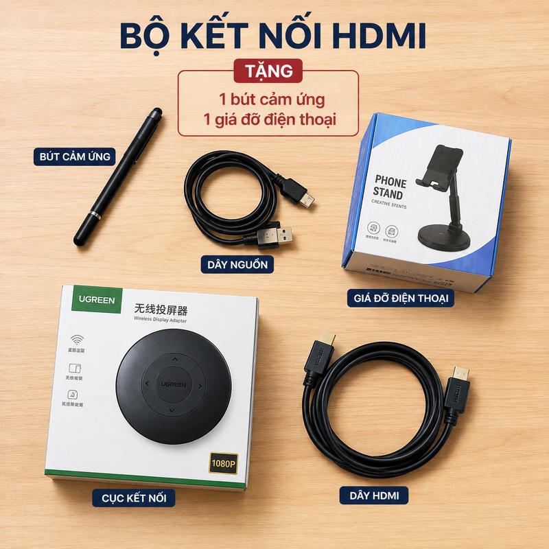 Bộ trình chiếu không dây HDMI 2.4G/5.8G Full HD 1080P/60Hz