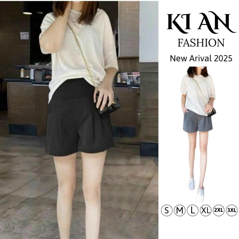 Quần sooc bầu Ki An hàng loại1 quần bầu chất 2 biên siêu mát siêu mềm siêu mịn quần short đùi bâu size từ s-3xl Váy Bầu Đầm Bầu 