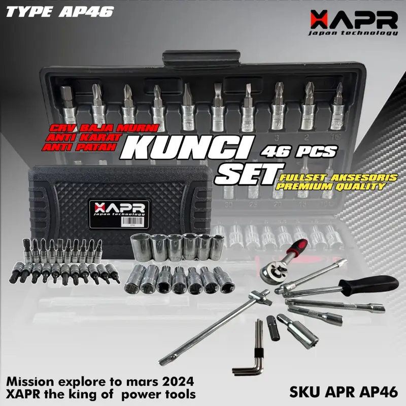 kunci shock set APR JAPAN kunci sok 46pcs kunci socket murah meriah ... mantap jaya group. 0