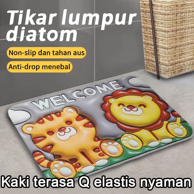 [PGS] Keset anti selip 3D bentuk spesial 3D desain indah bahan halus nyaman saat dipakai keset lantai anti selip anti bau memiliki daya serap air bagus tahan lama mudah dibersihkan dan diurus cocok untuk berbagai tempat