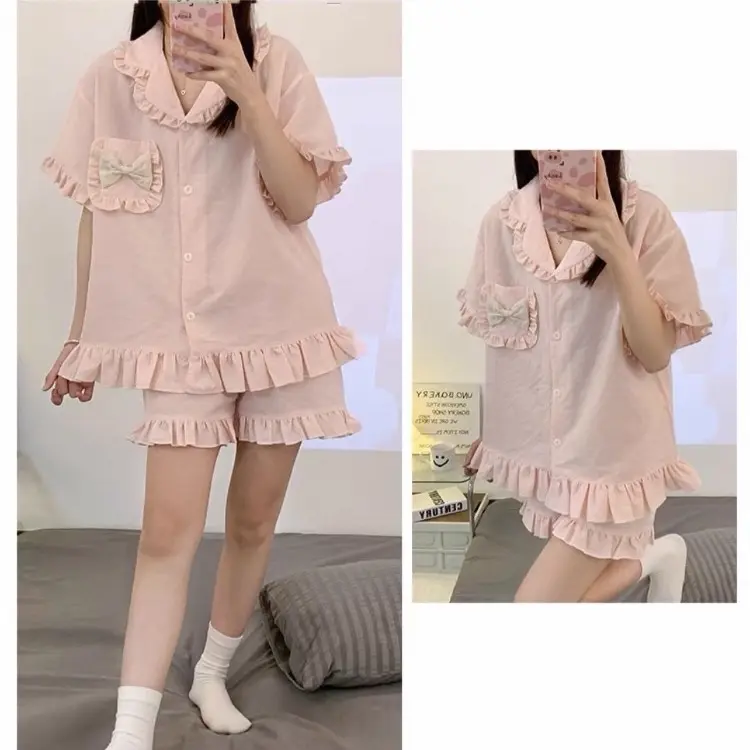 Piyama bunga klasik banyak motif Panjang 1