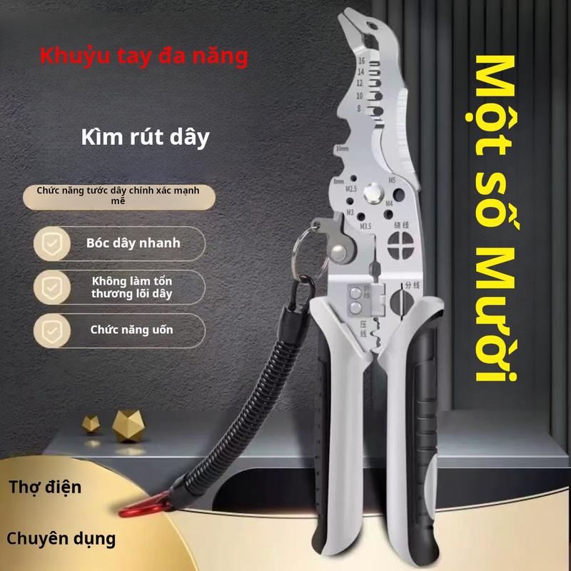 kìm tuốt dây đa chức năng, thiết kế mỏ đại bàng 28 trong 1, dành cho các bác sửa chữa điện. kìm  mở kìm  đa  năng bokim  danang  5  trong  1 kìm  bấm  cốt  dây  điện