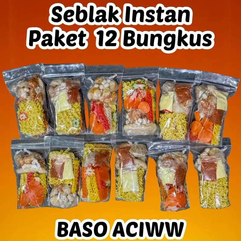 seblak instan paket 12 pcs / seblak instan isi 12 pcs / seblak instan paket 12 bungkus Food Noodles Pedas Mie Makanan Kuah 0