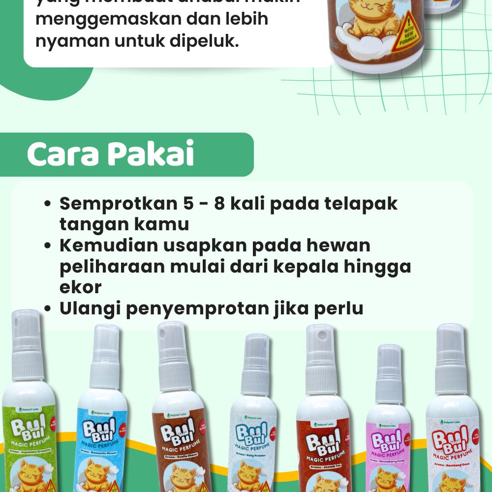 Holycat Parfum Kucing Authentic BUL-BUL Aman Terjilat Non Alkohol Wangi Sepanjang Hari 60 ML