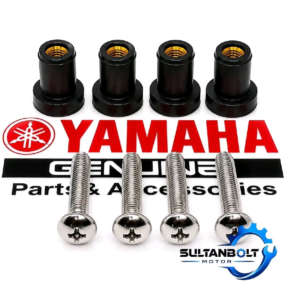 Baut Mur Visor Baut Stainless & Mur Karet Visor Yamaha Nmax Old/Nmax New/Lexi/Aerox/Xride Dll