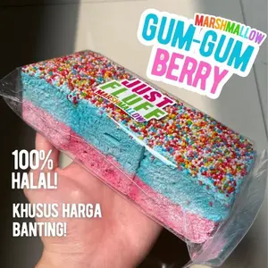 CUCI GUDANG Marshmallow JustFluff GumGum Berry [HALAL] [3KOTAK]