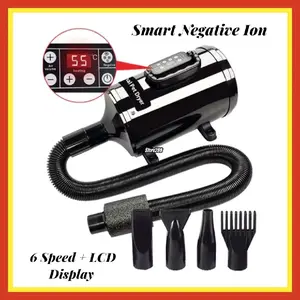 Alat Pengering Bulu Grooming Kucing Anjing Pet Blower Rambut Hewan Hair Dryer Cat Dog Mesin Blow Fast Drying Petshop Heating Pemanas 220V Fast Drying Strong Airflow 3 Noozle