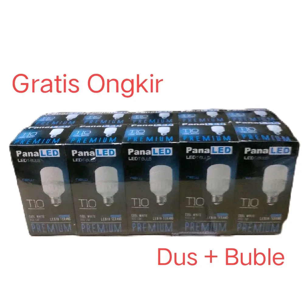 Panaled Premium Paket 10Pcs Lampu Bohlam Led bulb sejuta umat. 5w/10w/15w/20w/30w/40w/50w. Packing Rapih menggunakan dus dilapisi Buble.