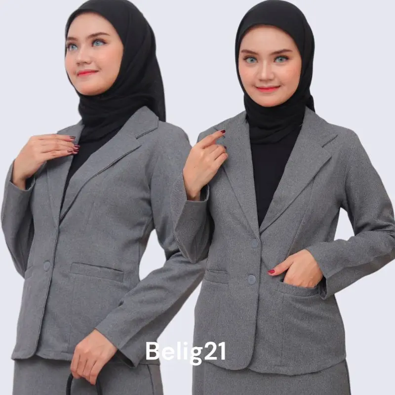 Blazer Hitam Kerja Kantor Formal Wanita Jas Wanita Hitam 3