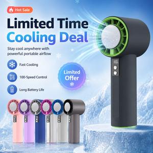 Quạt cầm tay làm mát di động với màn hình LED USB, luồng gió mạnh kiểu turbo tốc độ 199, quạt làm mát nhỏ phong cách “băng đá” cho cắm trại ngoài trời, du lịch, văn phòng và ký túc xá sinh viên, giúp giảm nhiệt trong mùa hè, kích thước nhỏ gọn.