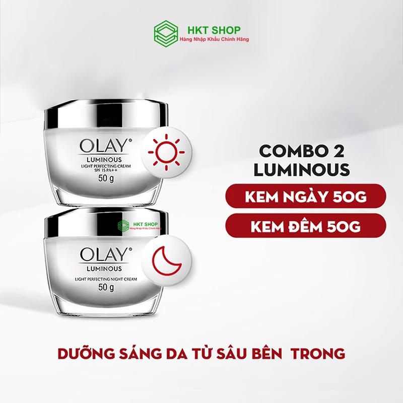 Kem Dưỡng Ẩm OLAY LUMINOUS Ngày & Đêm Dưỡng Sáng Da 50G - HKT Shop