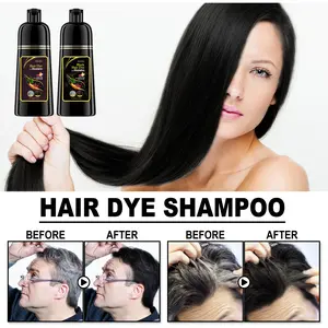 Shampo Pewarna Rambut Herbal Hitam Non-iritasi Rambut Putih Menjadi Hitam