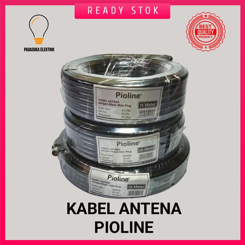 KABEL ANTENA + JACK KONEKTOR PIOLINE 15 METER, 20 METER, 25 METER ...