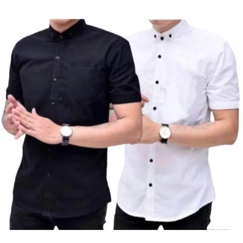 Product Introduction of Paket 2 Kemeja Cuma 50 Ribu Warna Bebas Pilih Casual Hitam  Maroon Formal 28