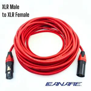 Canare Kabel Audio Mic Mikrofon XLR Male to XLR Female 3 Pin Gold 10-30m Berkualitas Tinggi untuk Aplikasi Audio Profesional